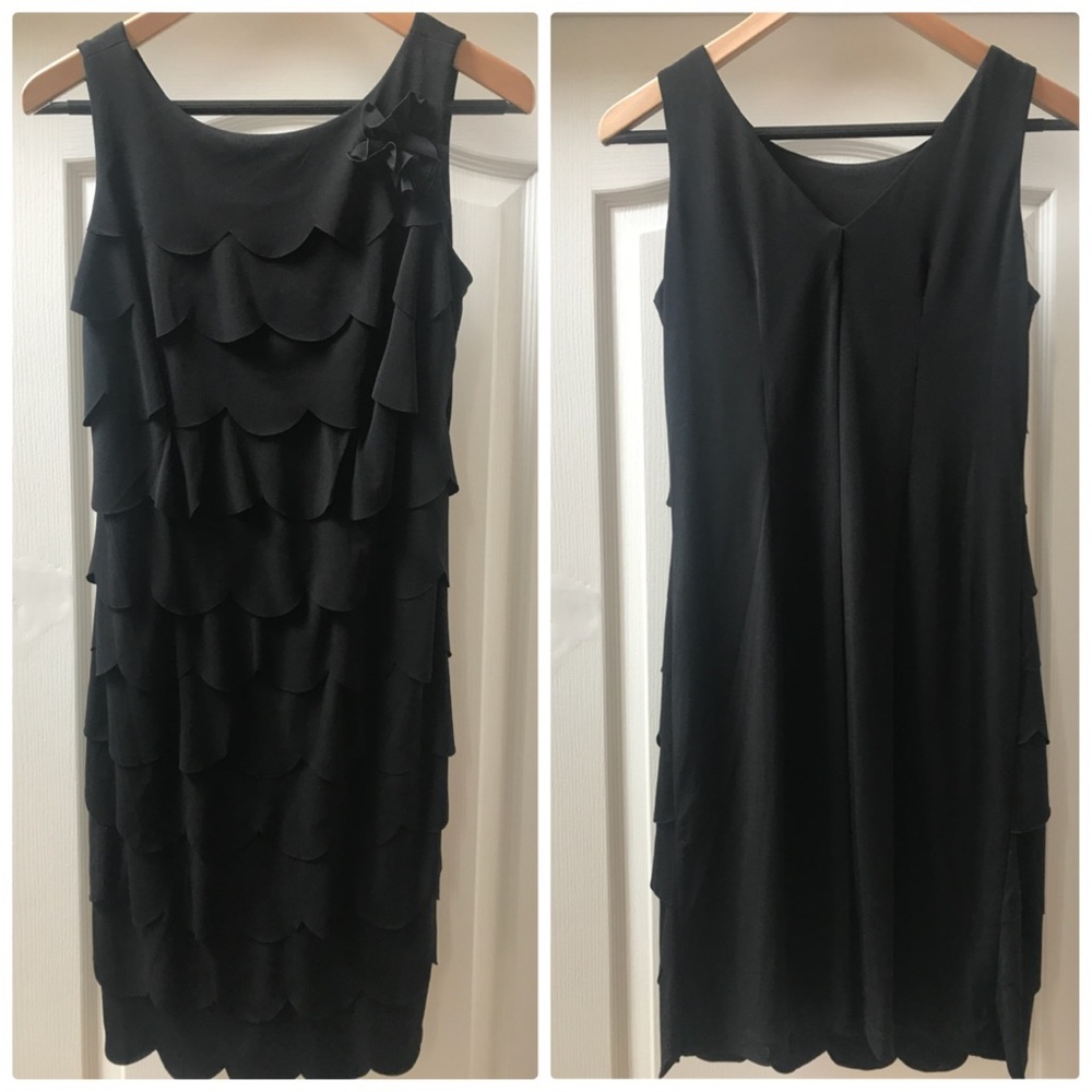 SD Collection Scalloped Black Dress Size 4